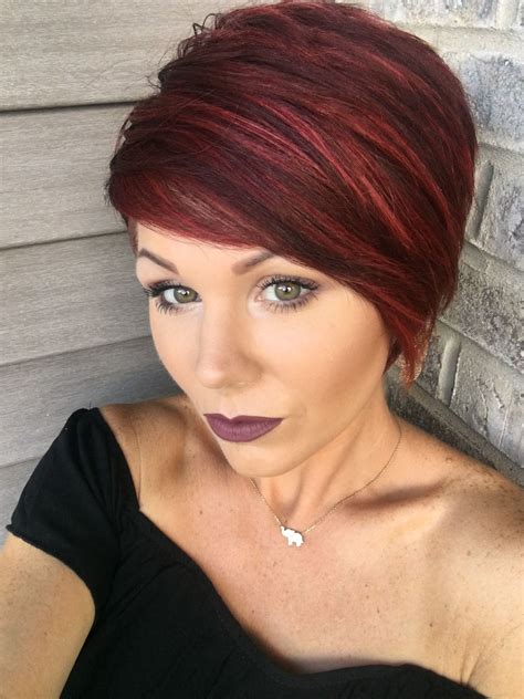 short red hair with highlights|red hair with lowlights pics.